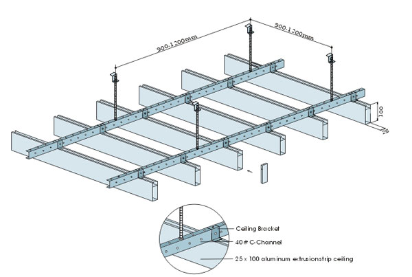 1000 Baffle Ceiling System