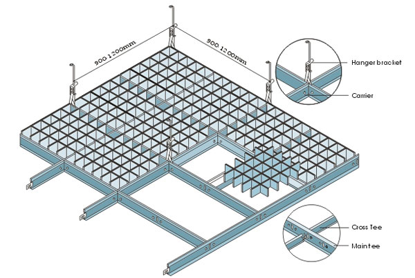 1300 Demountable T-Grid Ceiling System